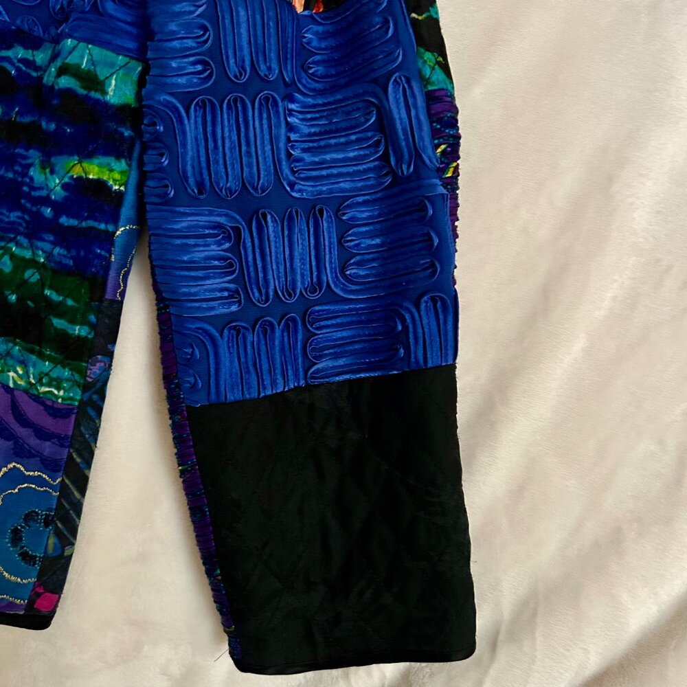 Silk Patchwork Quilted Open Jacket - image 5